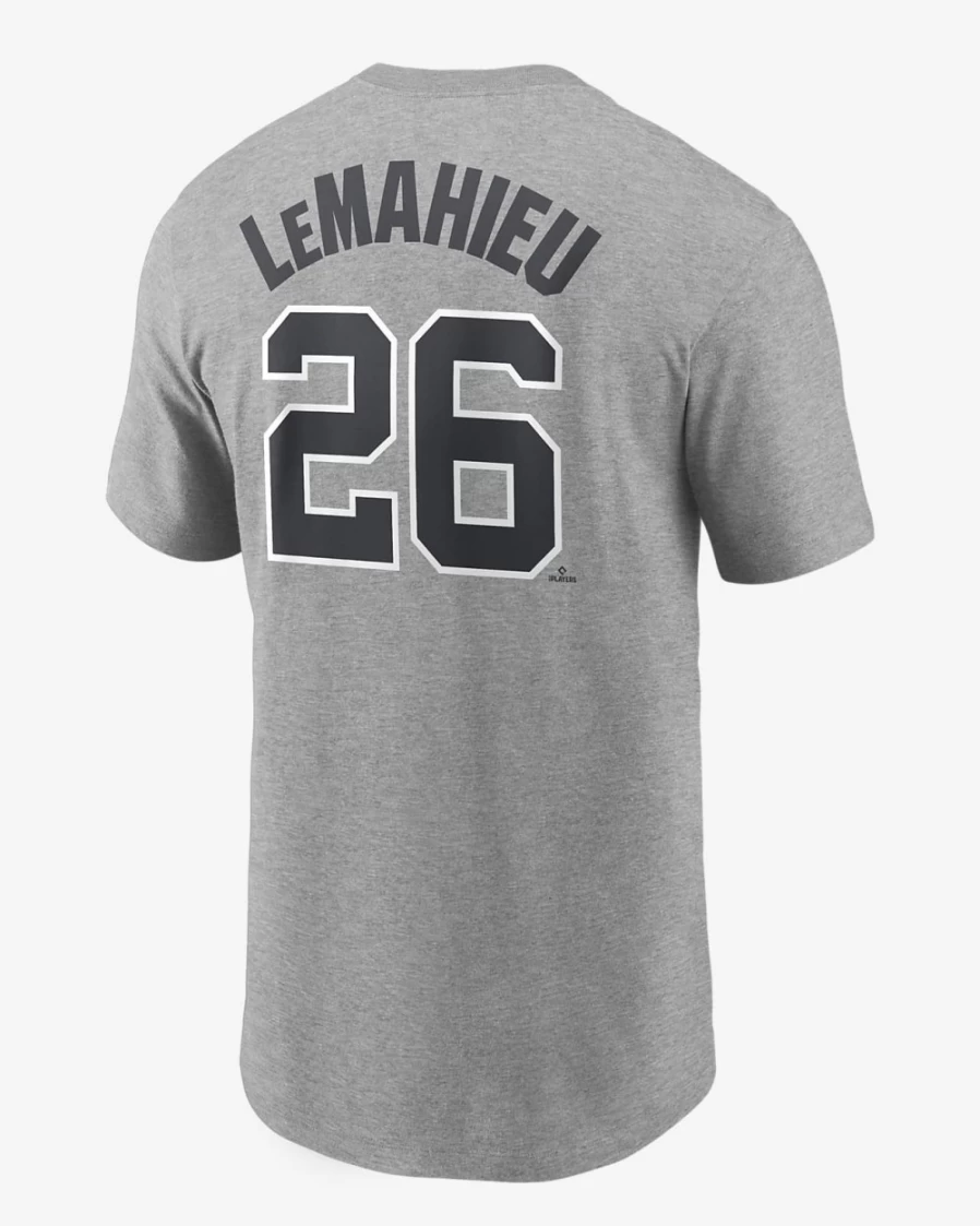 Nike MLB New York Yankees DJ LeMahieu Men's Grey T-Shirt