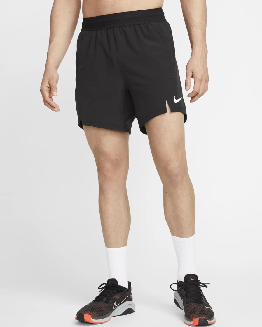 Nike Pro Dri-FIT Flex Men's 6" Training Shorts - Black/White - Breathable Workout Shorts for Gym & Running