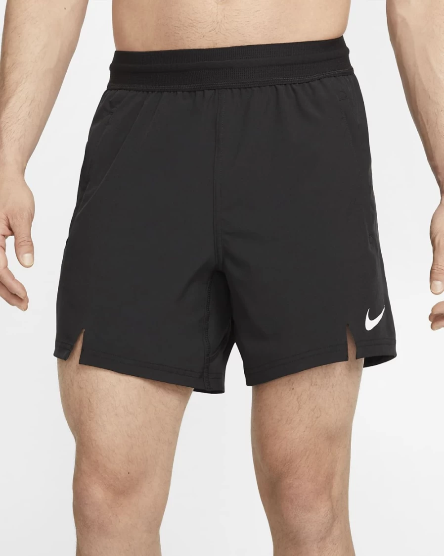 Nike Men's Pro Dri-FIT Flex 6" Training Shorts - Black/White - Moisture-Wicking Workout Shorts for Gym & Running