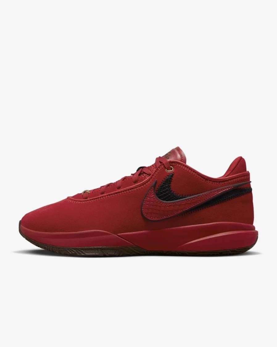 Nike LeBron XX Gym Red Basketball Shoes for Men - Burgundy Crush/Black/University Red Colorway