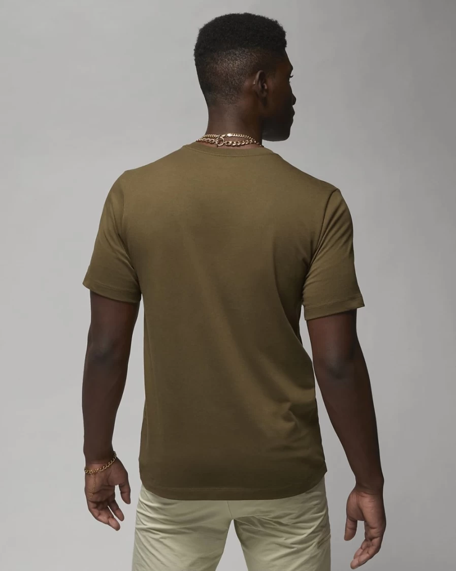 Nike Jordan Air Men's Light Olive/Sail T-Shirt - Official Logo Tee