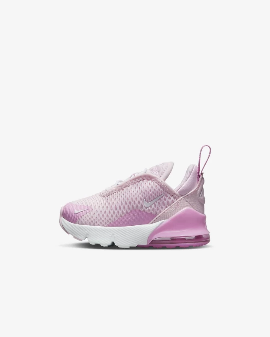 Nike Air Max 270 Baby Toddler Shoes for Boys & Girls - Pink Foam/Pink Rise/White