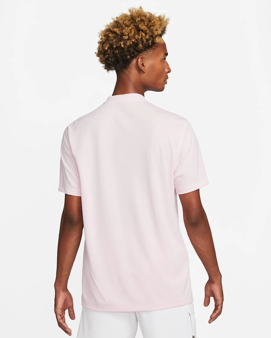 NikeCourt Dri-FIT Men's Tennis Polo Shirt - Pink Foam/White