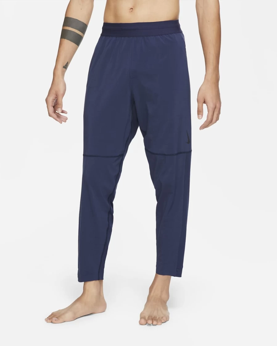 Nike Men's Yoga Pants - Midnight Navy/Black - Comfortable & Breathable Workout Trousers