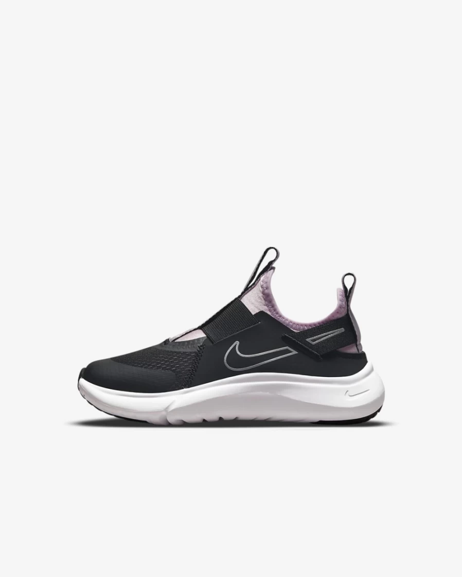 Nike Flex Plus Little Kids' Running Shoes - Black/Pink Foam/Metallic Silver - Unisex Boys & Girls