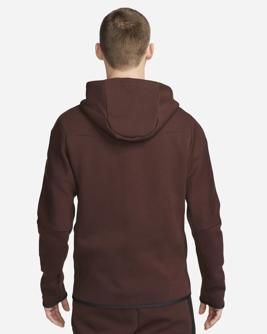Nike Men's Tech Fleece Full-Zip Hoodie - Earth/Black | Sportswear Jacket