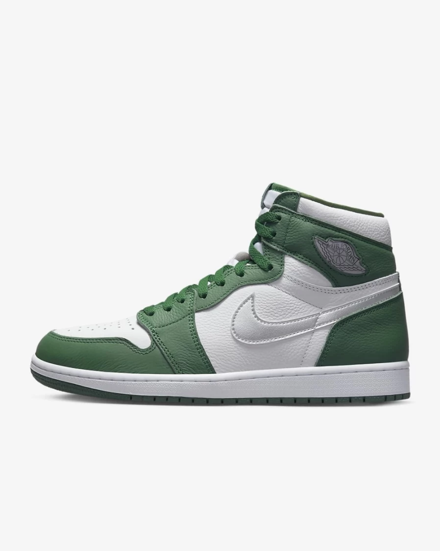 Nike Air Jordan 1 Retro High OG Men's Shoes - Gorge Green/White/Metallic Silver