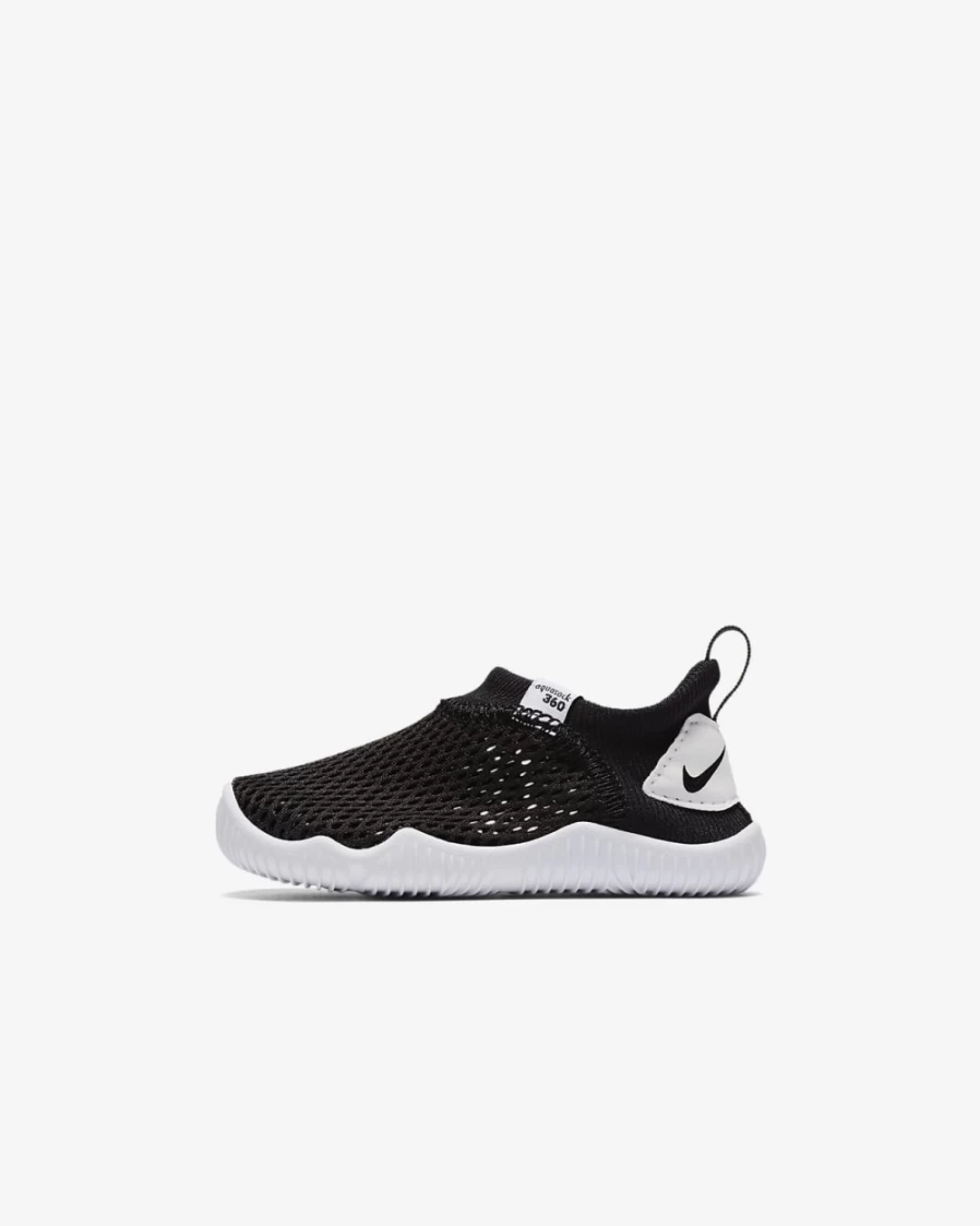 Nike Aqua Sock 360 Baby Toddler Shoes - Black White Unisex Water Slippers for Boys and Girls