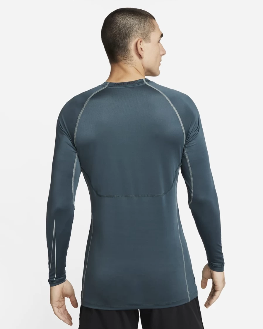 Nike Pro Dri-FIT Men's Slim Fit Long-Sleeve Top - Faded Spruce/Mica Green Performance Shirt