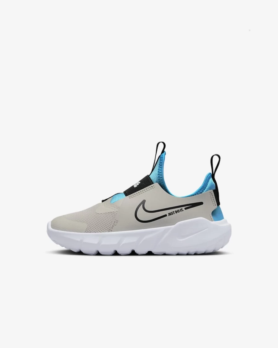 Nike Flex Runner 2 Light Iron Ore/Blue Lightning/White/Black Kids' Shoes for Boys and Girls