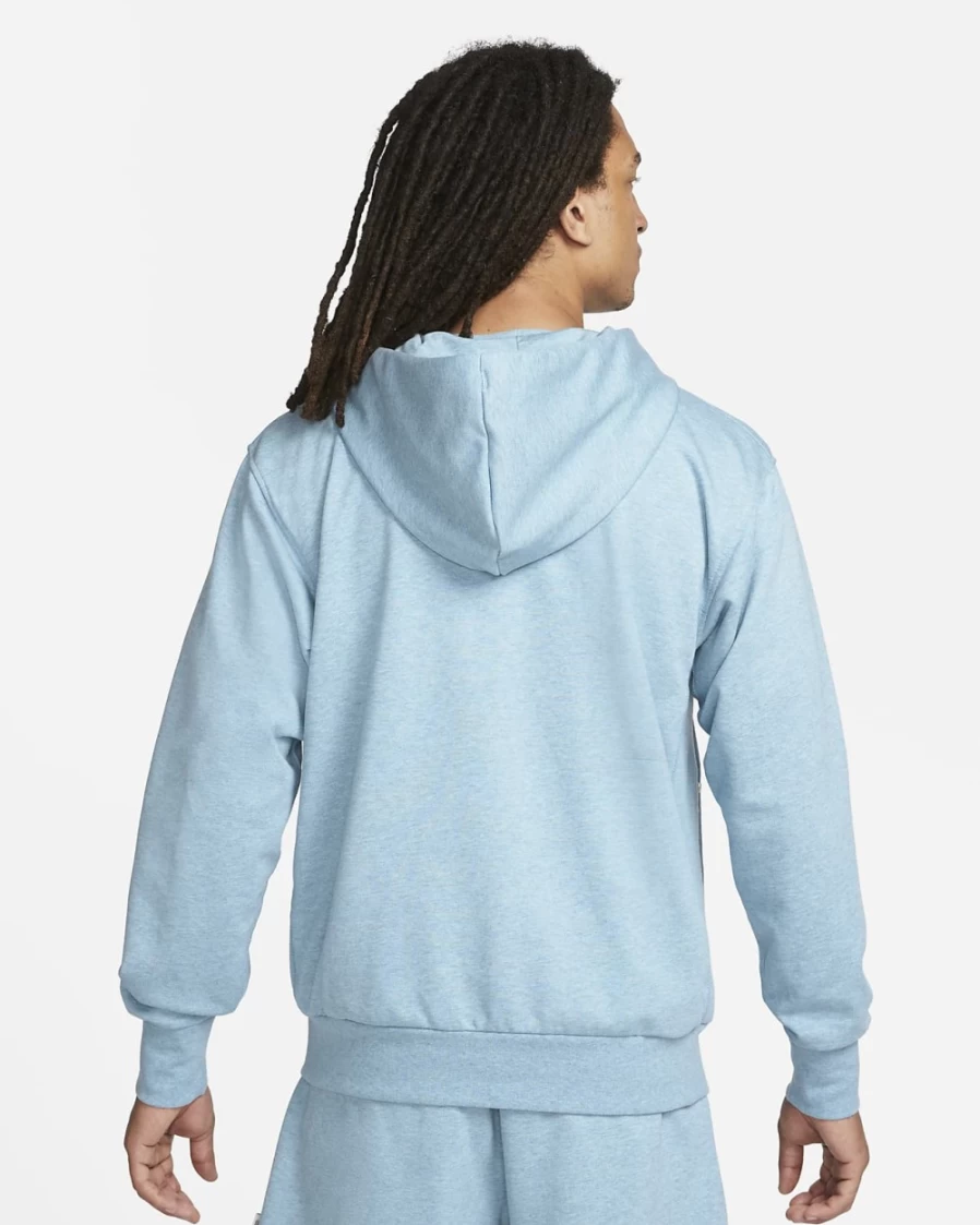 Nike Dri-FIT Men's Basketball Hoodie - Worn Blue/Heather/Pale Ivory Pullover Sweatshirt