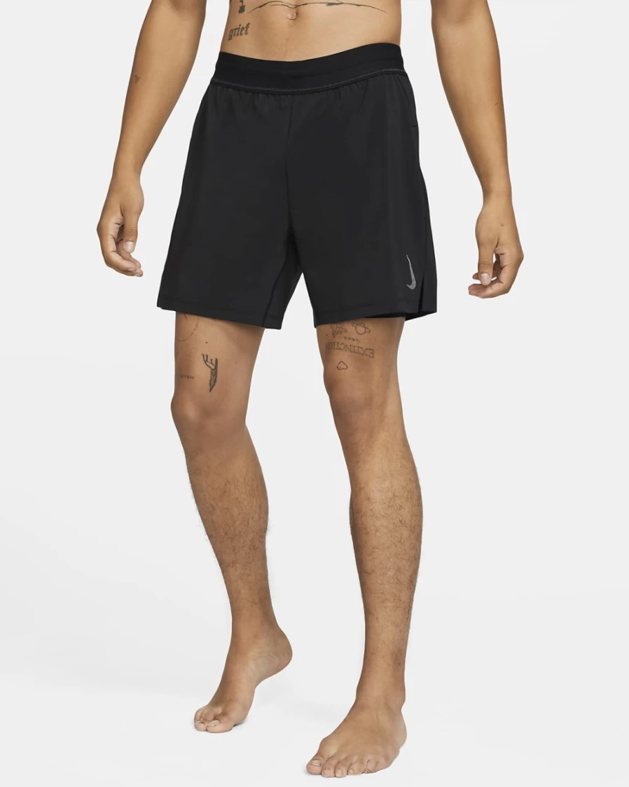 Nike Men's Black 2-in-1 Yoga Shorts for Training & Comfort