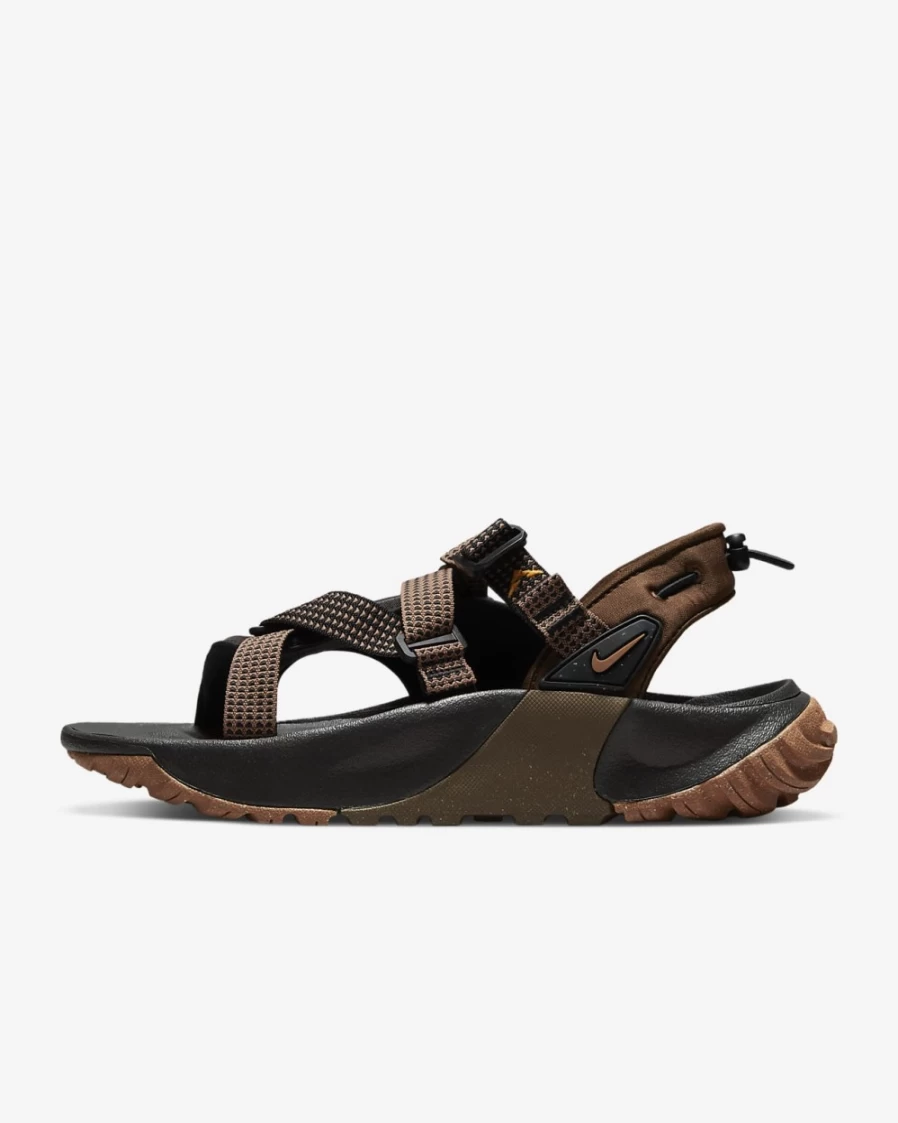 Nike Oneonta Men's Sandals - Black/Cocao Wow/Gum Medium Brown Athletic Slide Sandals for Men