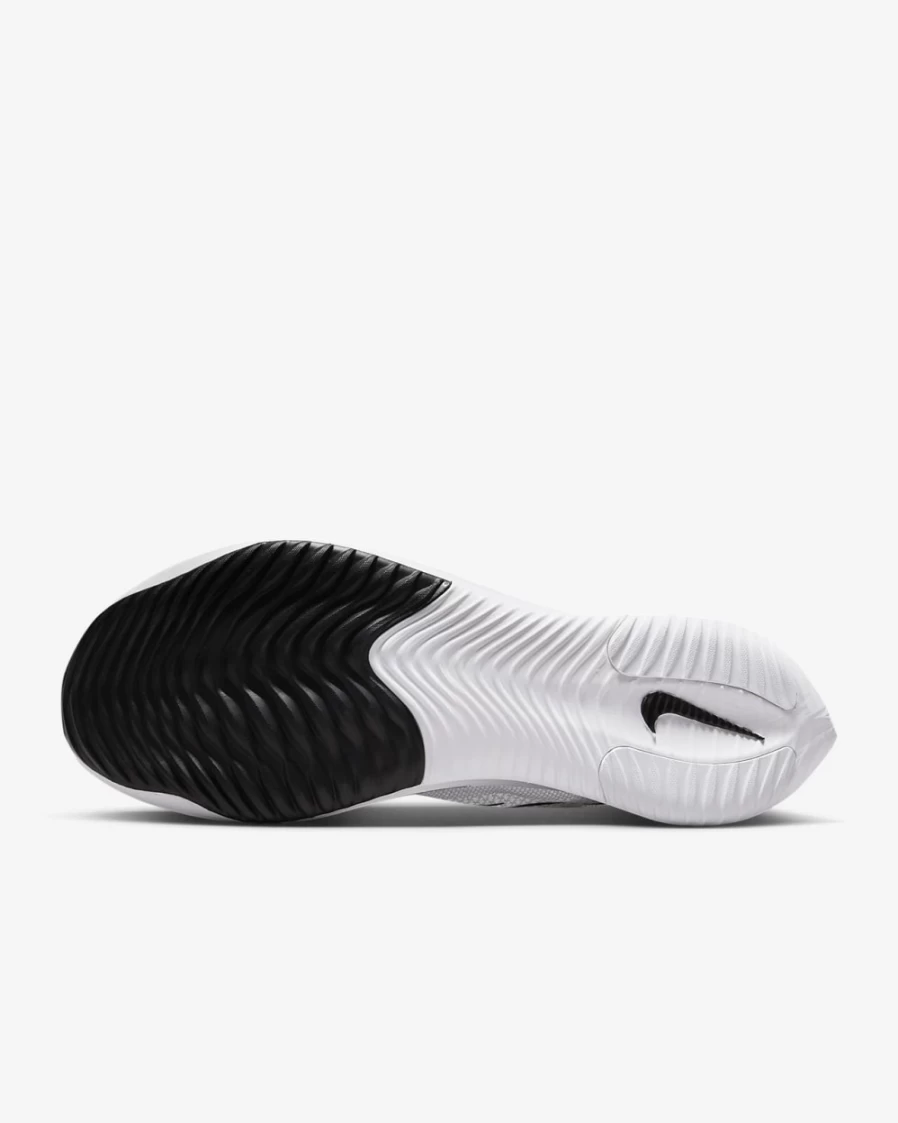 Nike Streakfly Men's Road Racing Shoes - White/Metallic Silver/Black Lightweight Running Sneakers