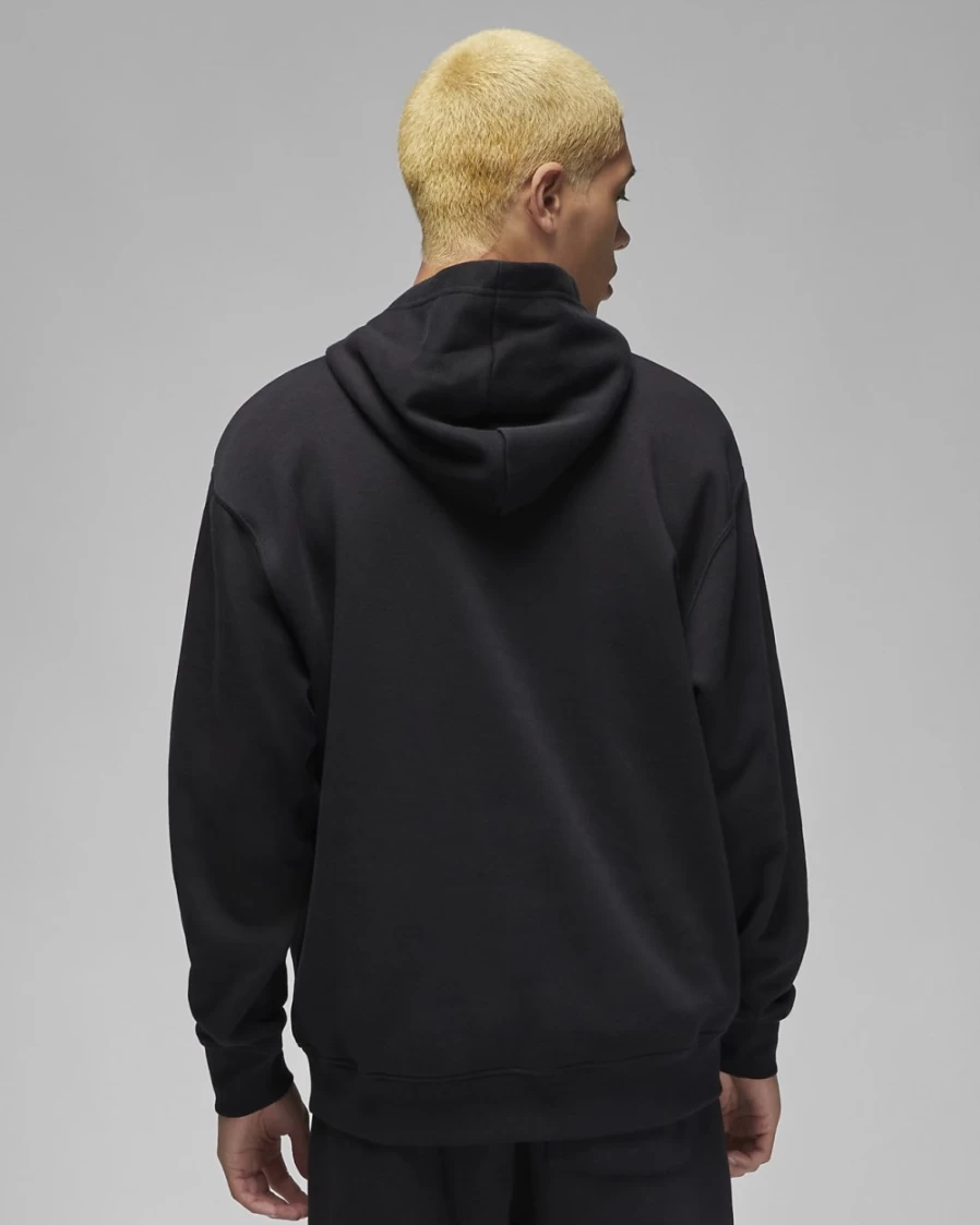Nike Jordan Brooklyn Fleece Men's Pullover Hoodie - Black/White