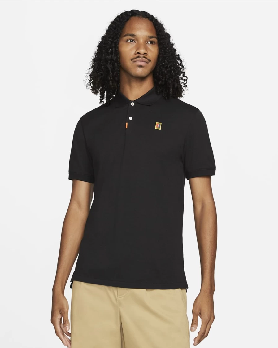 Nike Men's Black Slim Fit Polo Shirt for Men - Classic Performance Golf Polo