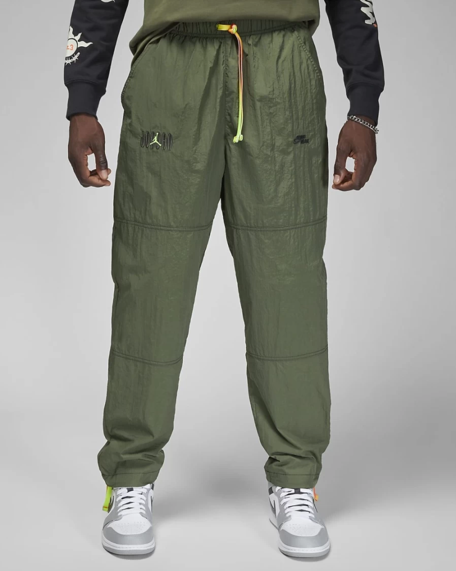 Nike Jordan Flight MVP Men's Woven Pants - Cargo Khaki/Black, Basketball Training & Casual Trousers for Men