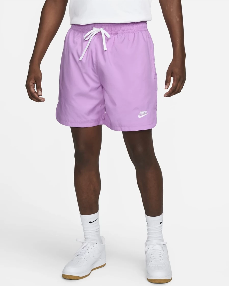 Nike Sportswear Men's Woven Lined Flow Shorts - Rush Fuchsia/White, Comfortable Athletic Training Shorts for Men