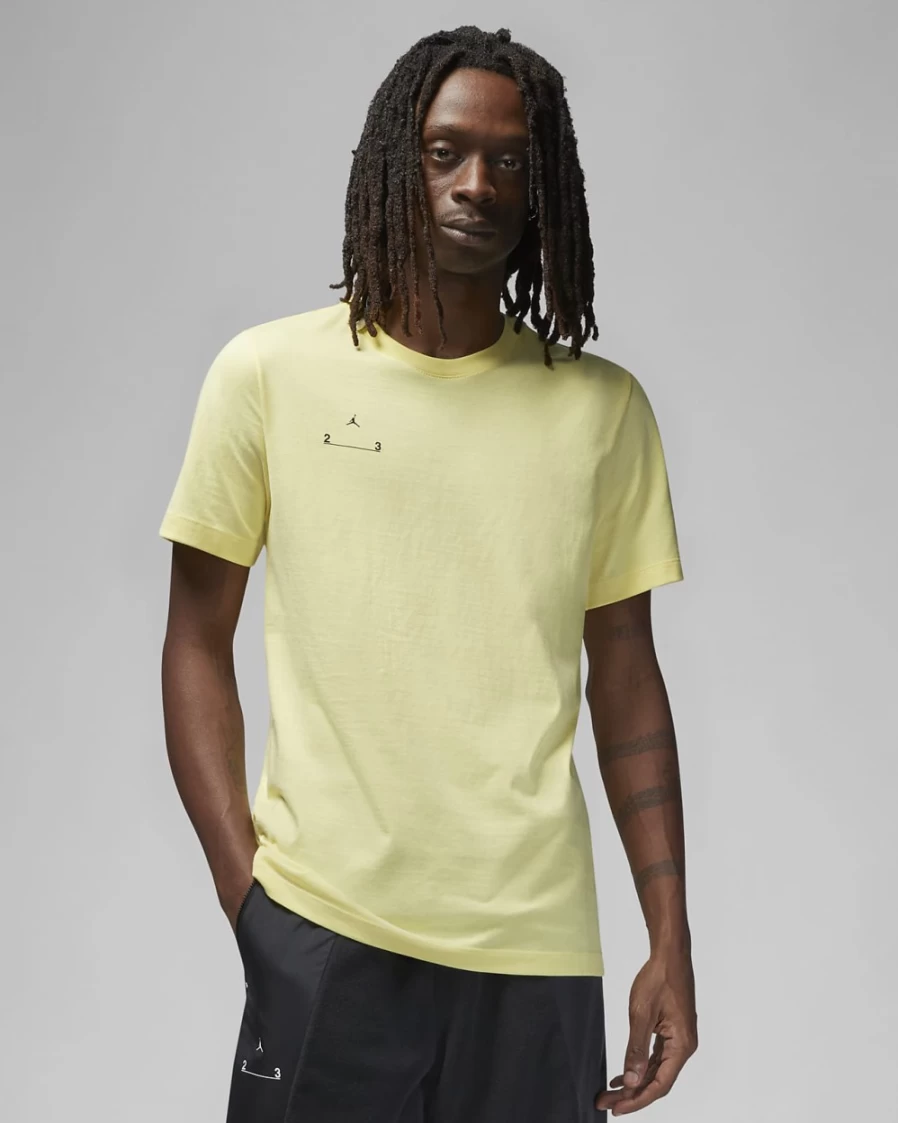Nike Jordan 23 Engineered Men's T-Shirt - Lemon Chiffon/Black/Black