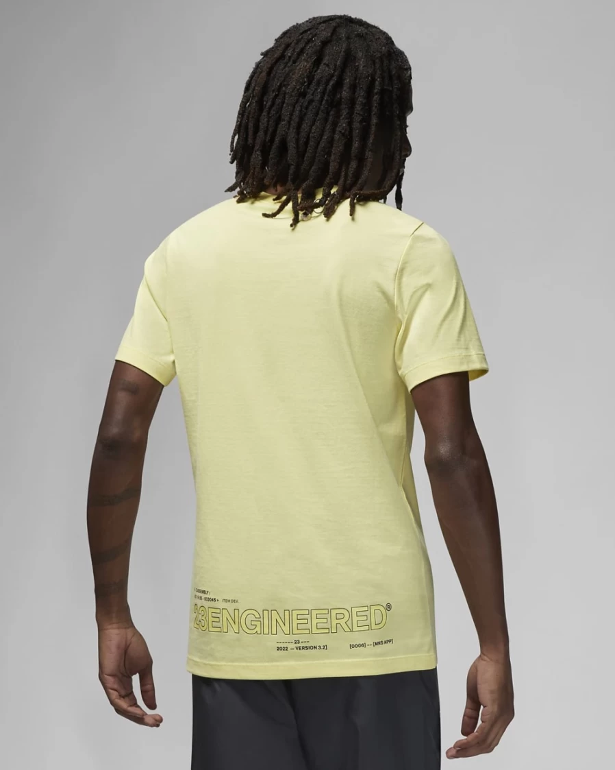Nike Jordan 23 Engineered Men's T-Shirt - Lemon Chiffon/Black/Black