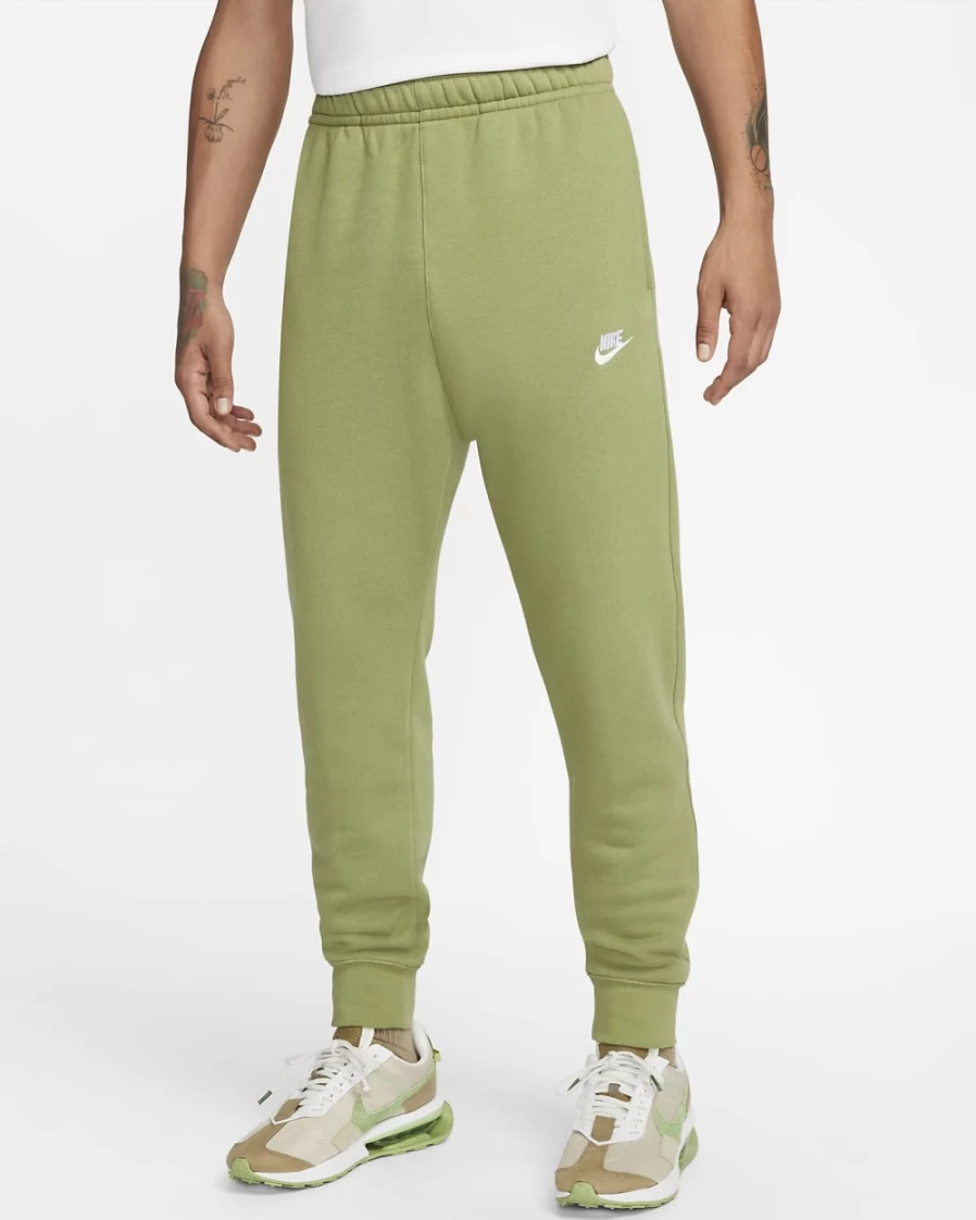 Nike Men's Club Fleece Joggers in Alligator/White - Sportswear Comfort Pants