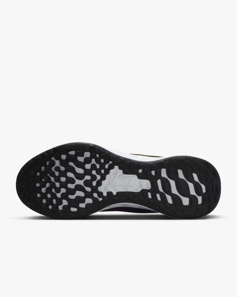 Nike Revolution 6 Next Nature Men's Road Running Shoes - Black/Light Silver/White/University Gold