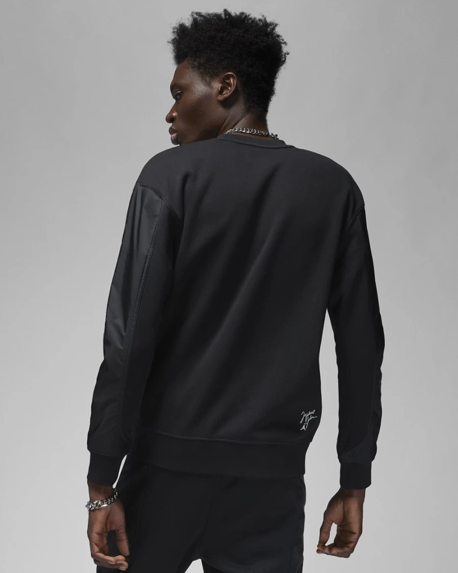 Nike Jordan Flight MVP Men's Black/Phantom Graphic Fleece Crewneck Sweatshirt
