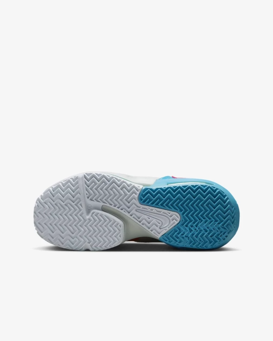 Nike LeBron Witness 7 Basketball Shoes for Kids - Grey Fog/Cobblestone/Laser Blue/Hyper Pink - Boys & Girls