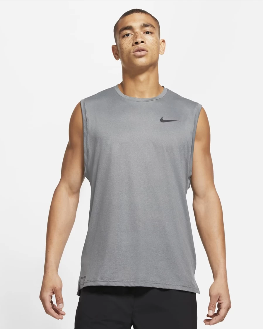 Nike Pro Dri-FIT Men's Performance Tank Top - Black, Smoke Grey, Heather - Moisture-Wicking Workout Shirt