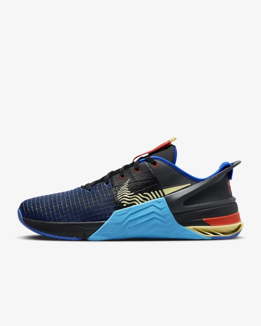 Nike Metcon 8 FlyEase Men's Training Shoes - Anthracite/Blue Lightning/Hyper Royal/Citron Tint - Easy On/Off Design for Workouts