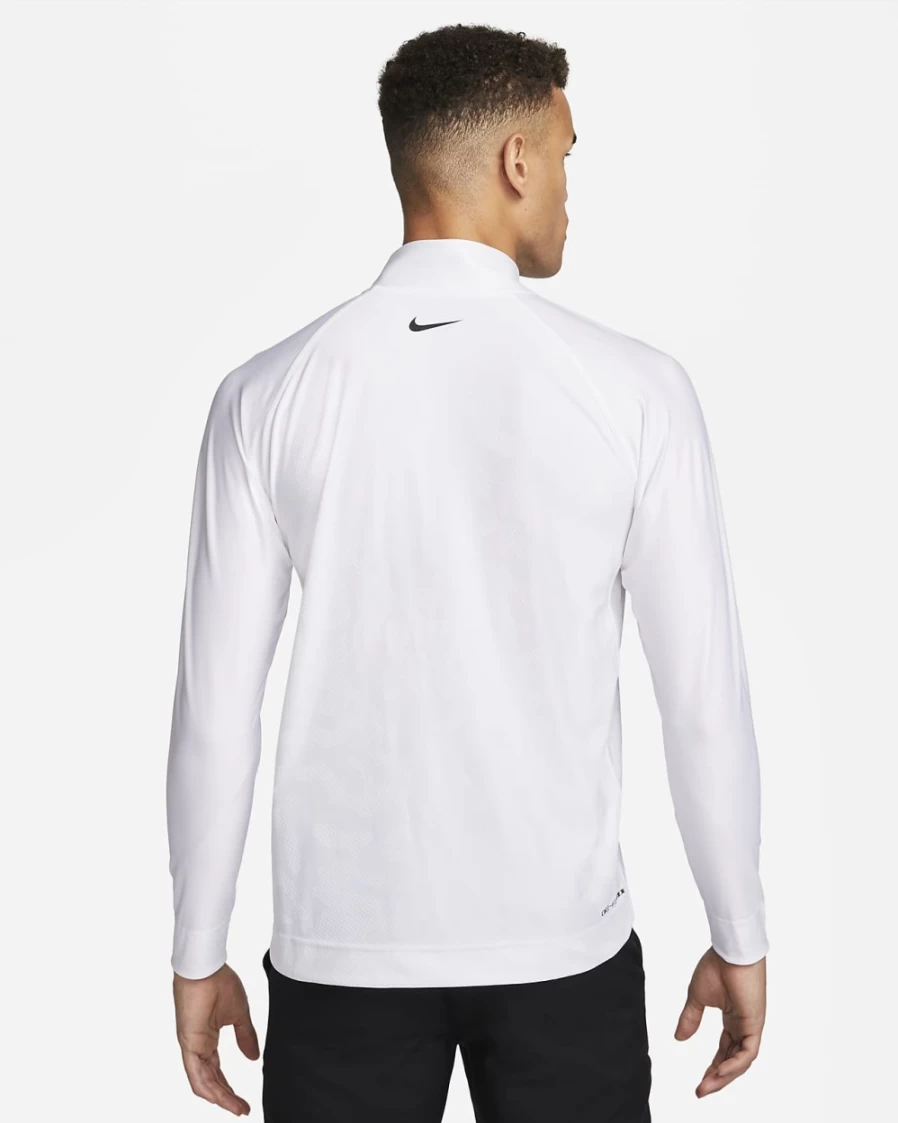 Nike Dri-FIT ADV Tour Men's 1/2-Zip Golf Top - White/Black - Breathable Performance Polo for Men