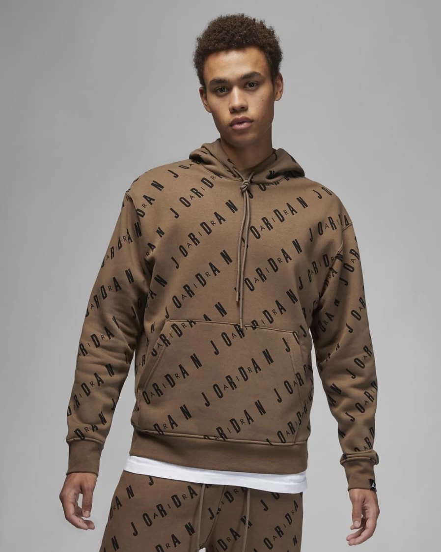 Nike Jordan Essentials Men's Fleece Pullover Hoodie - Palomino/Sail/Black