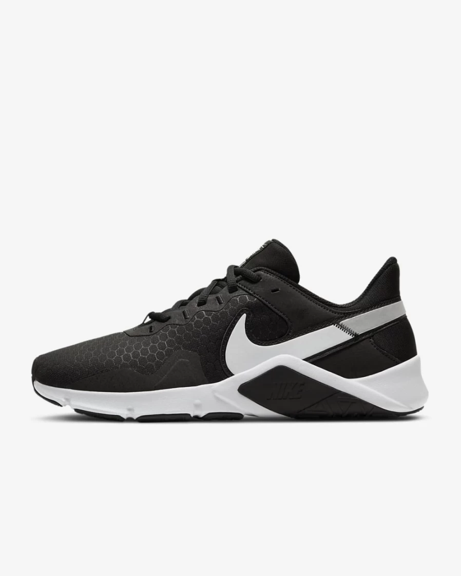 Nike Legend Essential 2 Men's Training Shoes - Black/Metallic Silver/White for Men's Workout & Gym