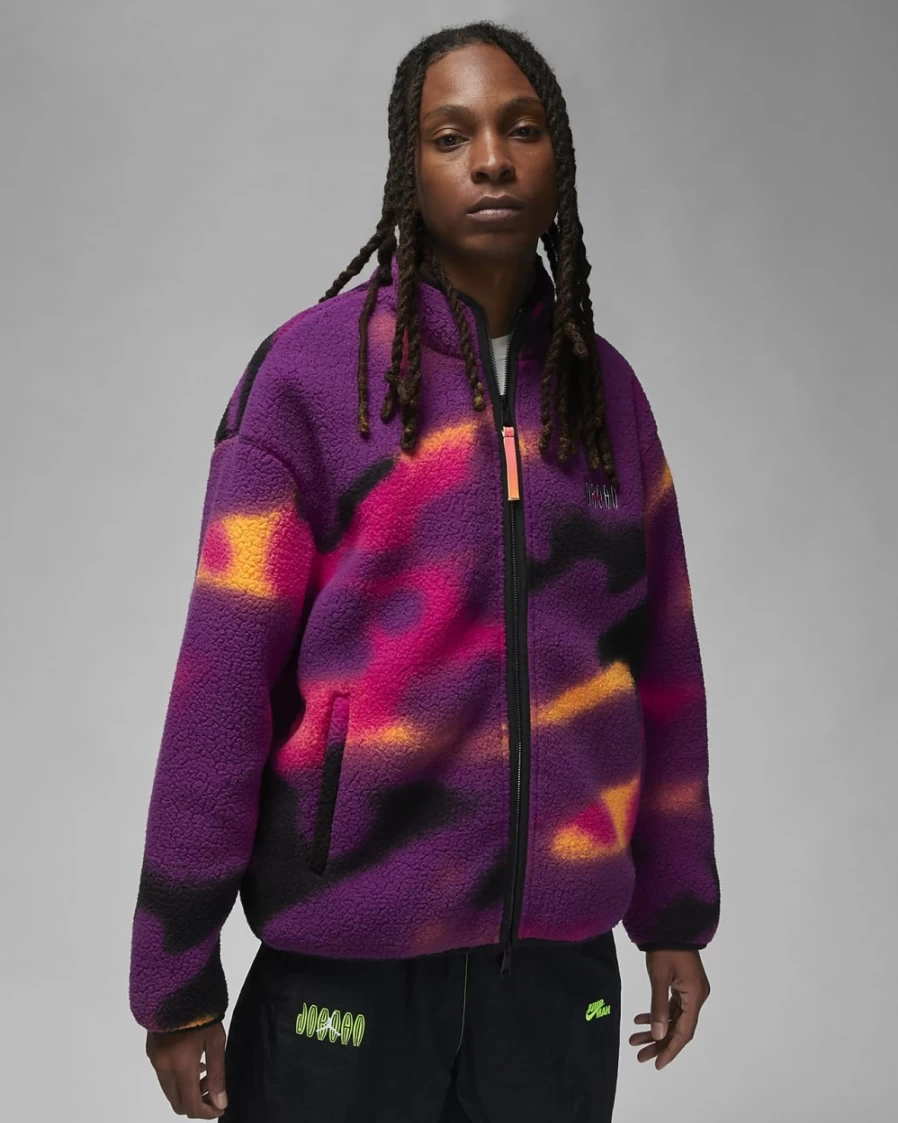 Nike Jordan Flight MVP Men's Jacket in Taxi, Cherrywood Red & Black - Official Men's Outerwear