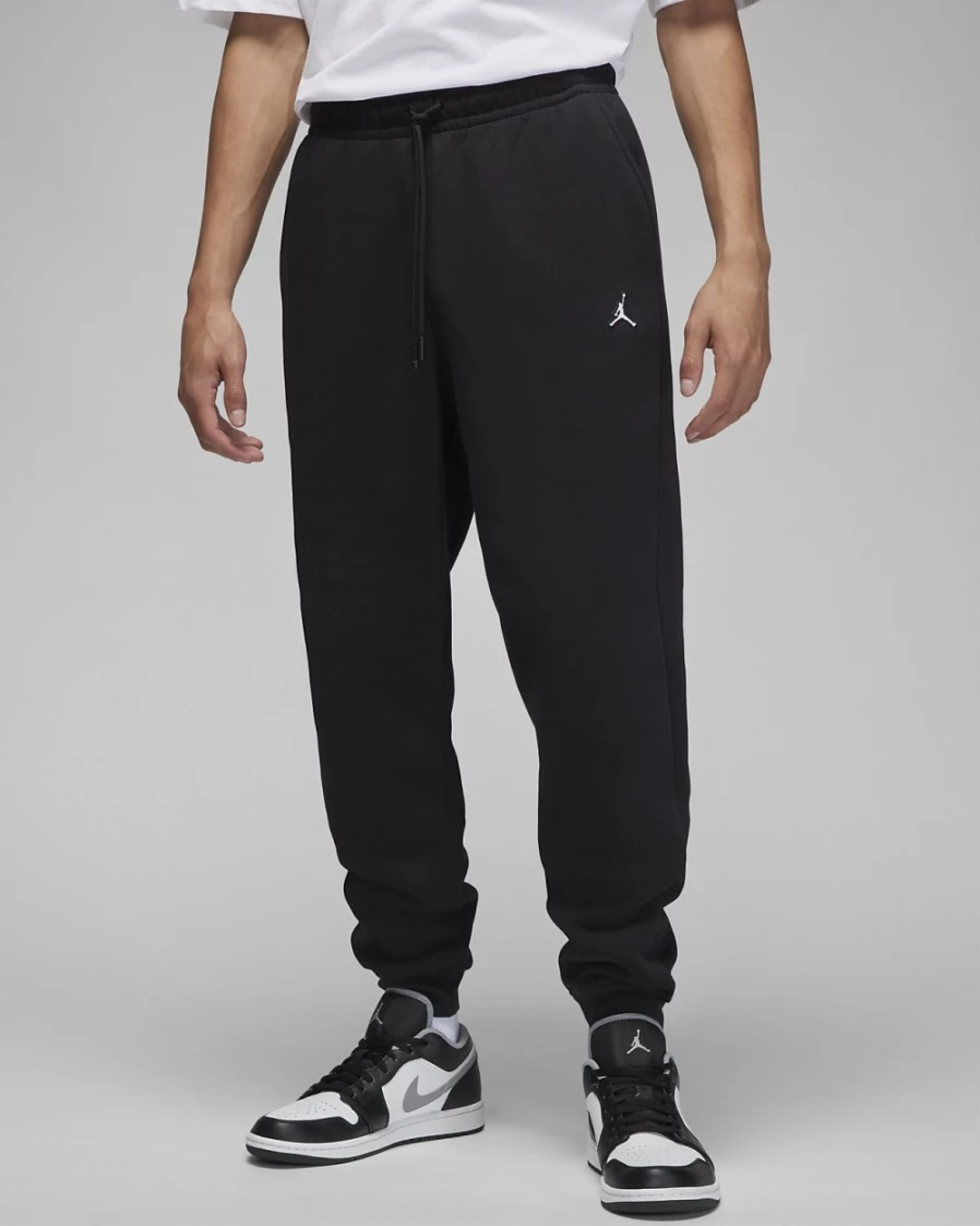 Nike Jordan Brooklyn Fleece Men's Pants - Black/White Casual Joggers for Men
