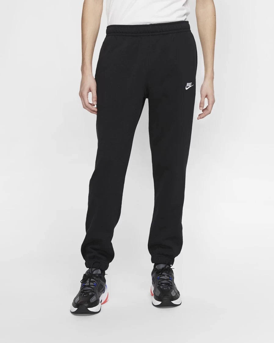 Nike Club Fleece Men's Sweatpants - Black & White Casual Joggers for Men
