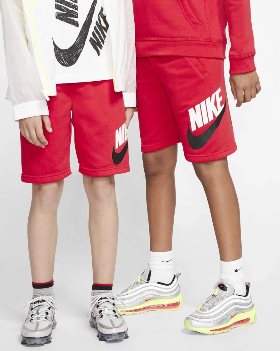 Nike Sportswear Club Fleece Big Kids’ Shorts for Boys & Girls - University Red