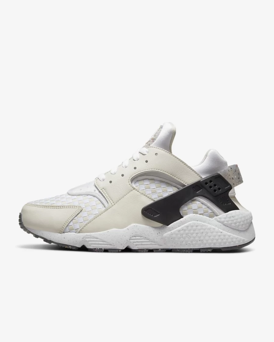 Nike Air Huarache Crater Premium Men's Shoes Light Bone Black Volt White
