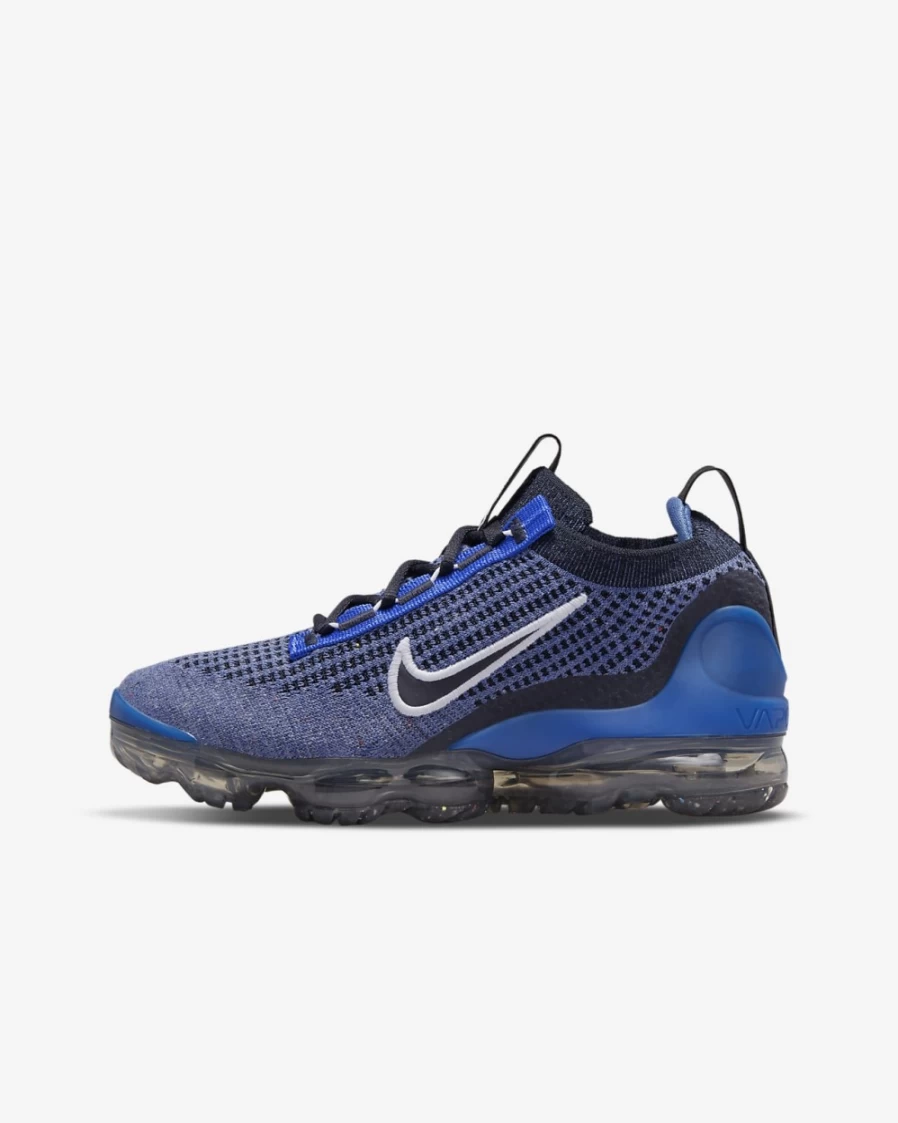 Nike Air VaporMax 2021 FK Big Kids' Shoes - Game Royal/White/Anthracite/Black - Running Shoes for Boys and Girls