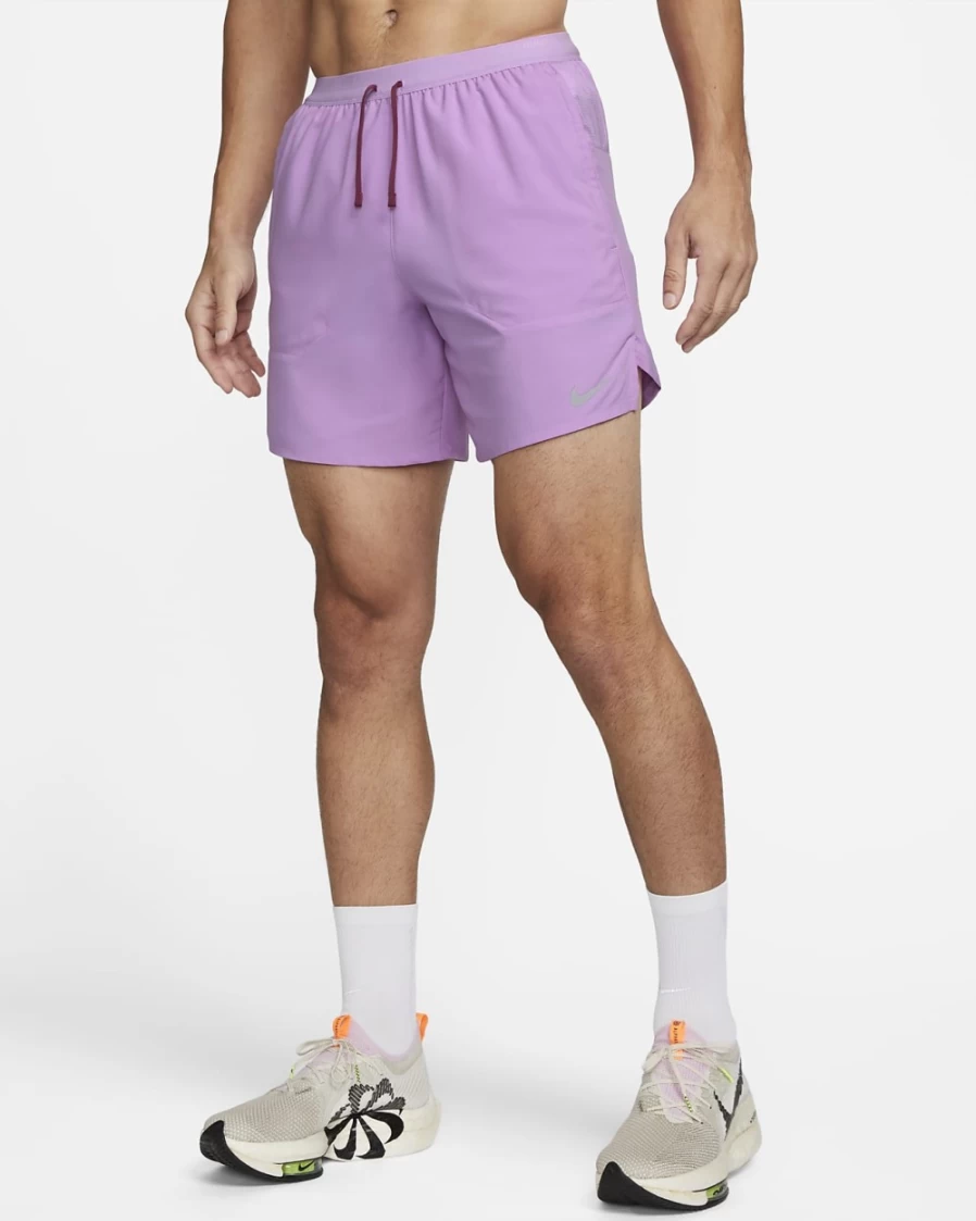 Nike Men's Dri-FIT Stride 7" Running Shorts in Rush Fuchsia/Rosewood - Quick-Dry Lined Briefs for Training & Workouts