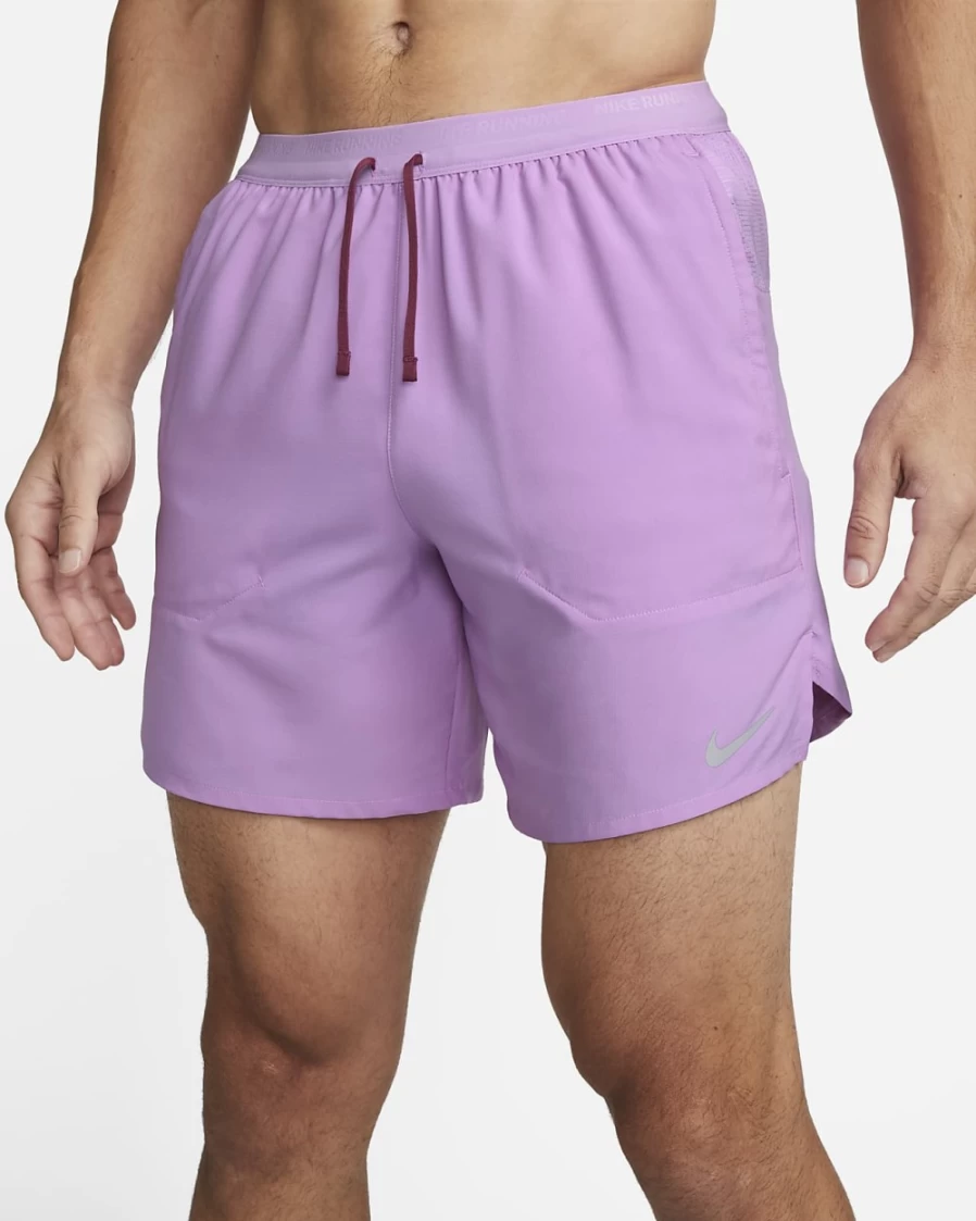 Nike Men's Dri-FIT Stride 7" Running Shorts in Rush Fuchsia/Rosewood - Quick-Dry Lined Briefs for Training & Workouts