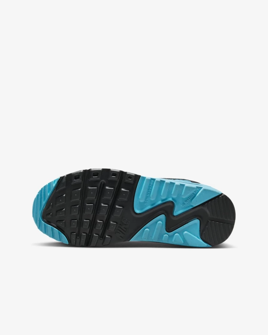 Nike Air Max 90 Big Kids' Sneakers for Boys & Girls - White/Blue Lightning/Black Style