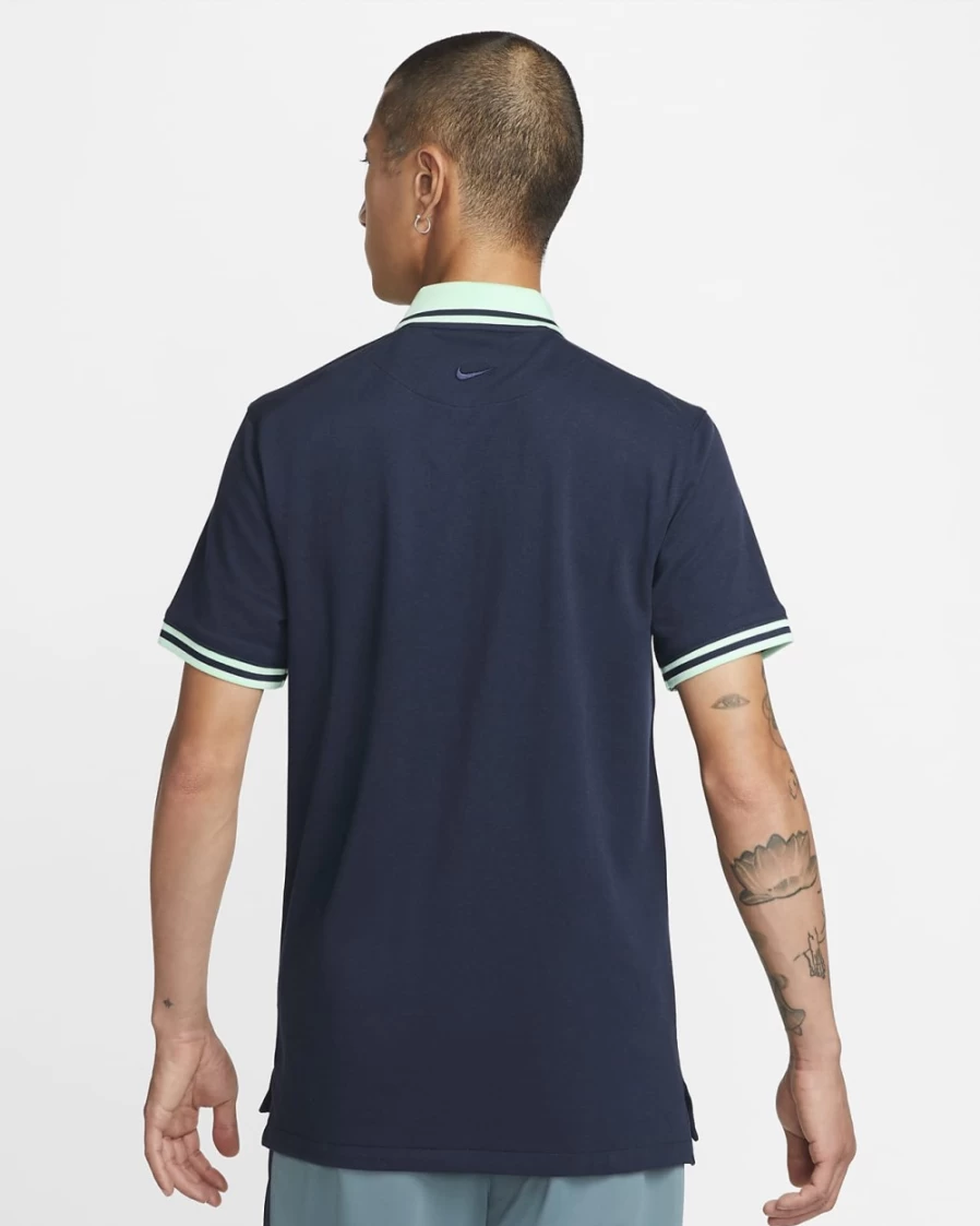 Nike Men's Slim Fit Polo Shirt - Obsidian & Mint Foam Color