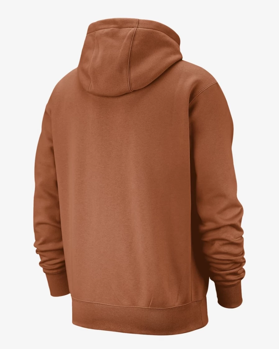 Nike Men's Desert Orange/White Texas College Club 1/2-Zip Pullover Hoodie