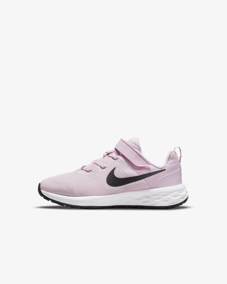 Nike Revolution 6 Little Kids' Running Shoes - Pink Foam/Black - Unisex for Boys & Girls
