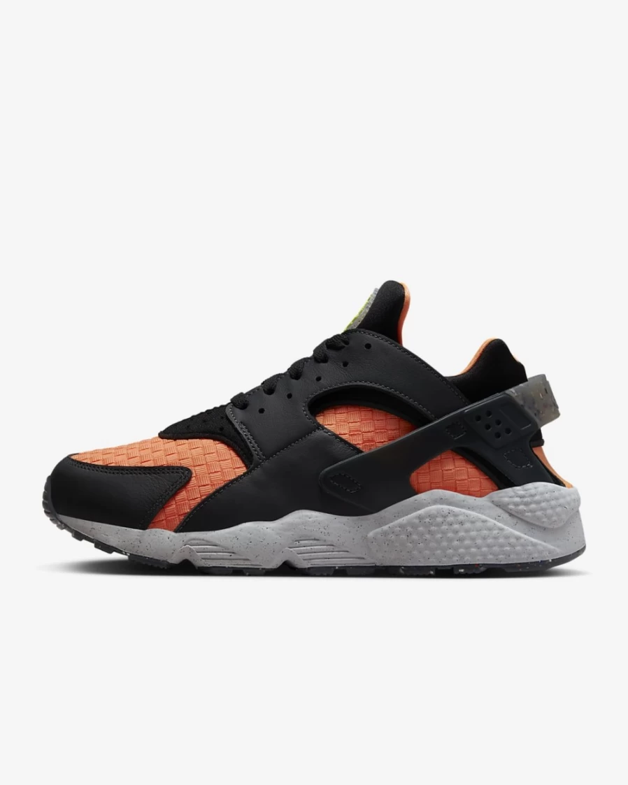 Nike Air Huarache Crater Premium Men's Shoes - Anthracite/Atomic Orange/White/Black Athletic Sneakers for Men